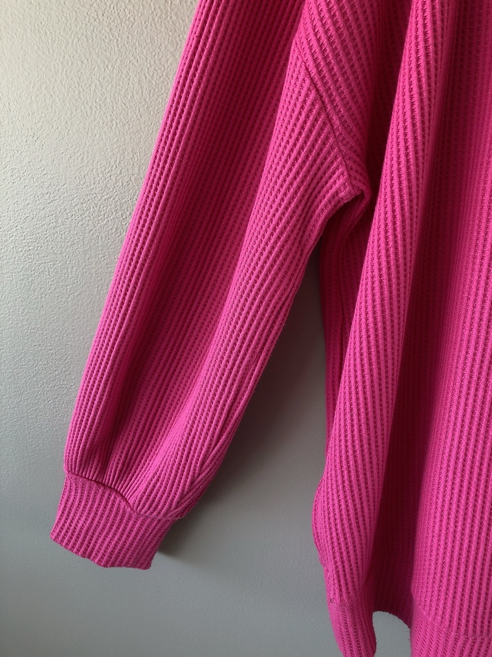 GAP waffle knit oversized sweater pink cowl neck shirt - Picture 9 of 13